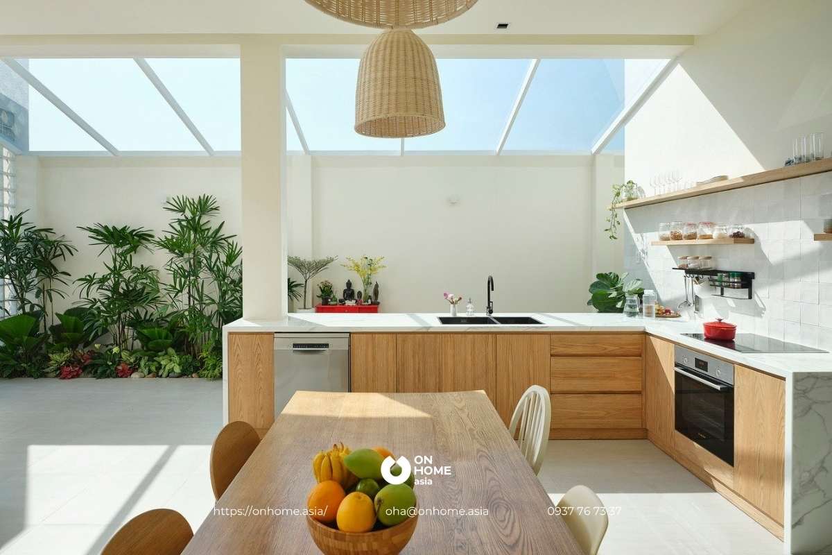 Thiết kế phòng bếp đơn giản, thanh lịch