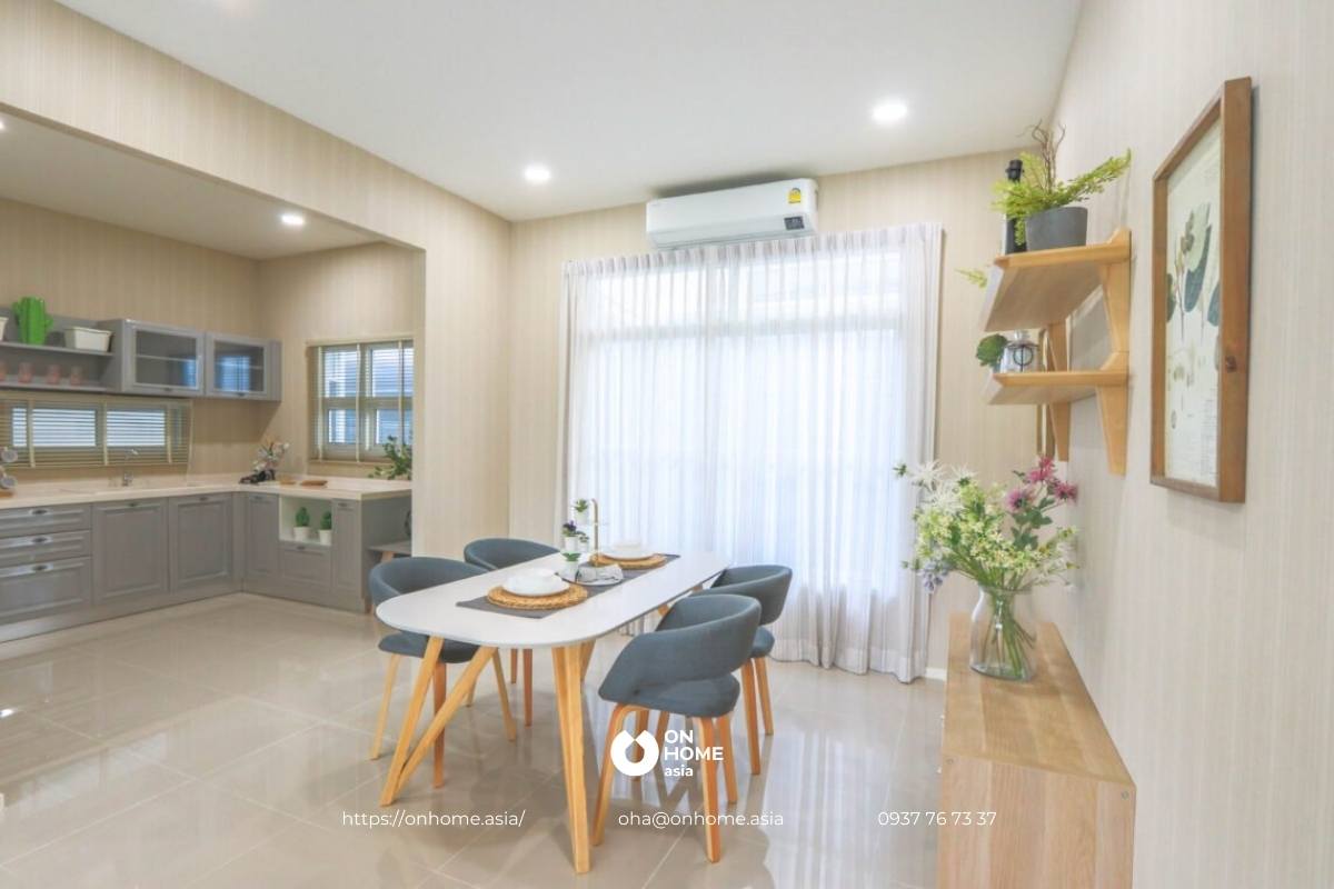 Thiết kế bàn ăn và bếp đẹp