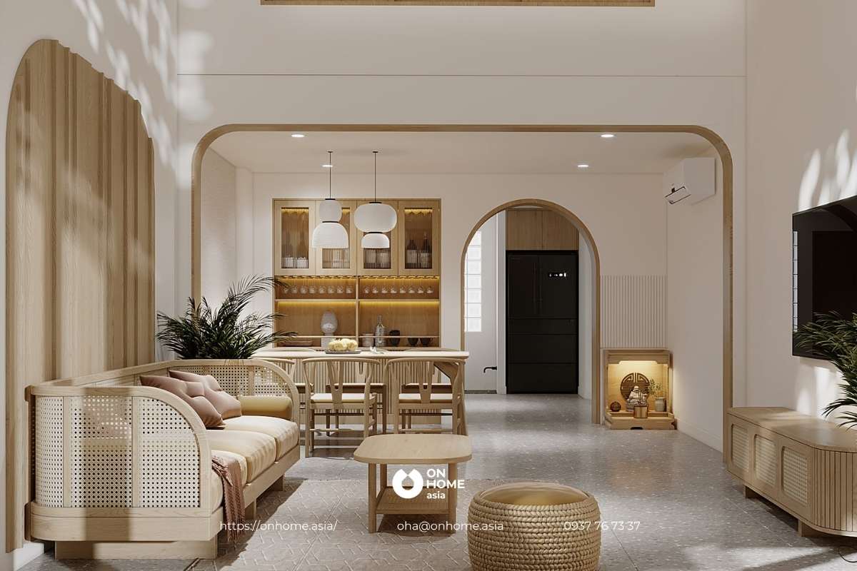 Không gian phòng khách thanh lịch, cuốn hút