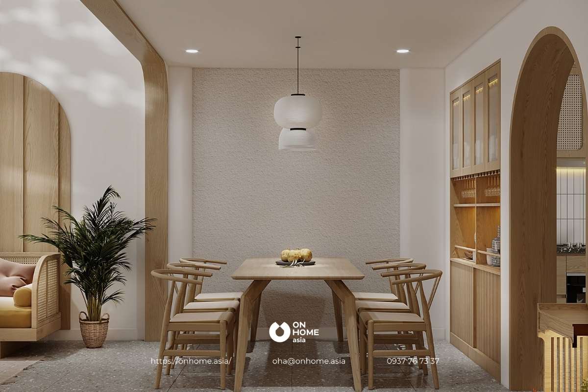 Bàn ăn 6 ghế bằng gỗ đẹp