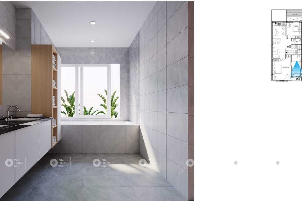 Nhà vệ sinh tràn ngập ánh sáng