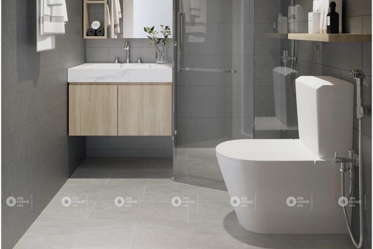 Thiết kế phòng vệ sinh hiện đại nhà cấp 4