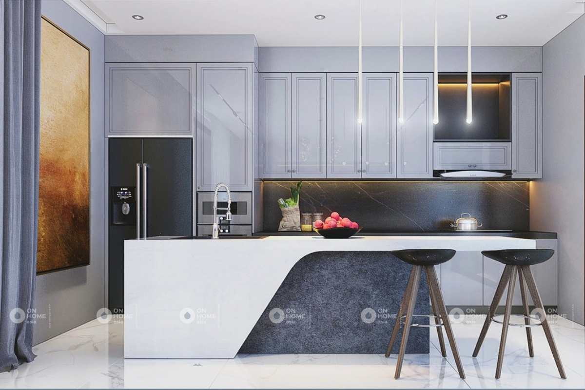 Thiết kế tủ bếp sang trọng
