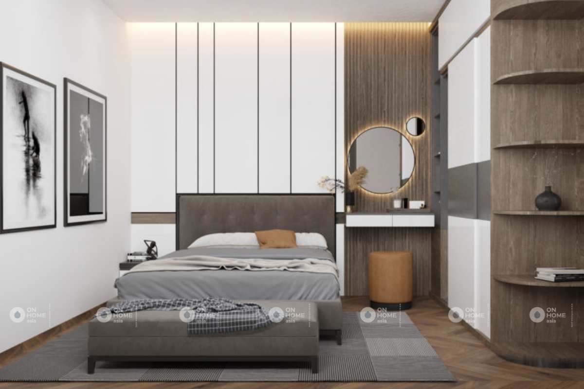 Thiết kế nội thất phòng ngủ master nhà cấp 4 nhỏ