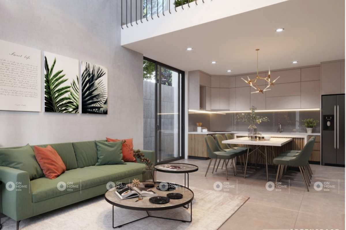 Thiết kế nội thất phòng khách nhà cấp 4 đẹp