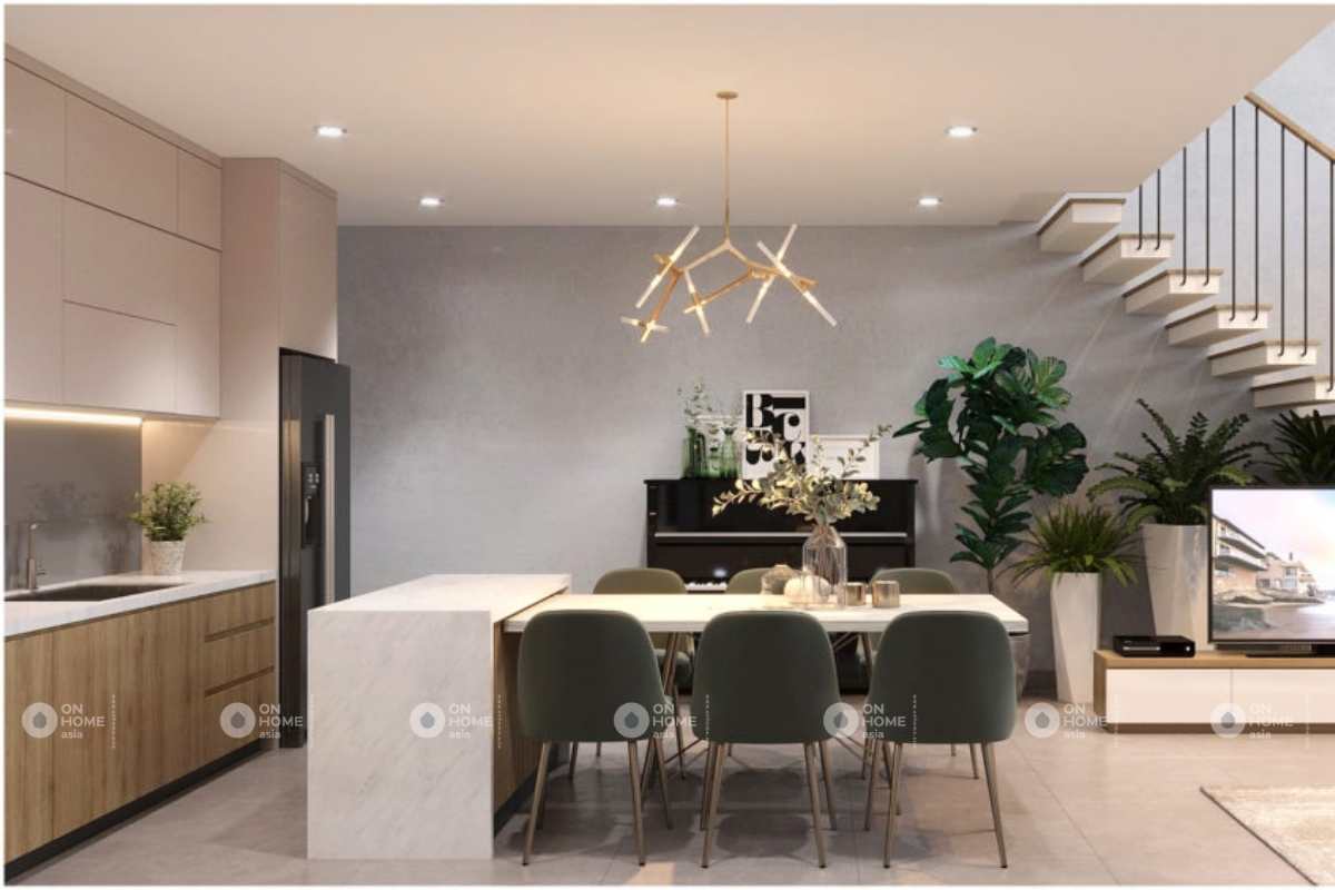 Thiết kế nội thất phòng khách nhà cấp 4 đẹp