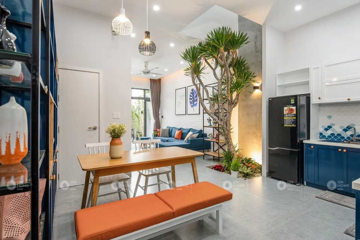 Nội thất nhà phố với màu sắc đa dạng