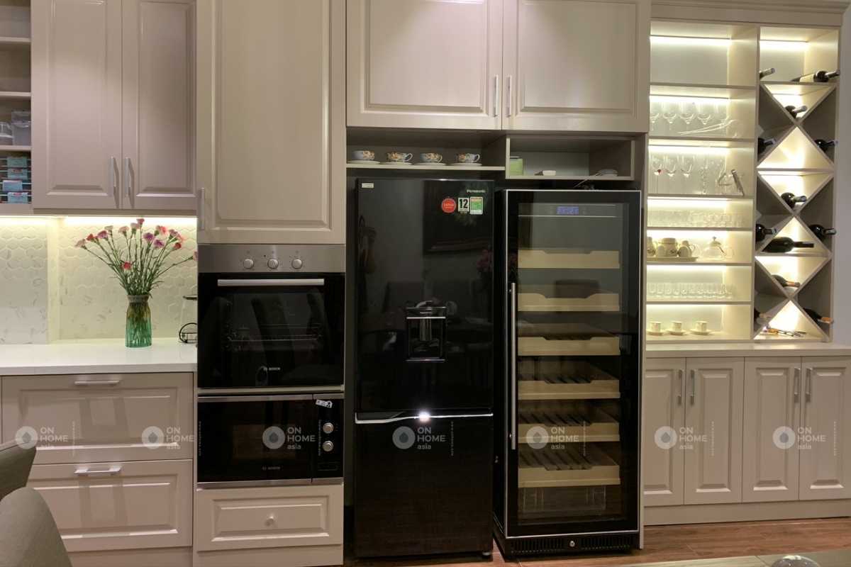 Thiết kế nội thất nhà phố 30m2 với phòng bếp sang trọng