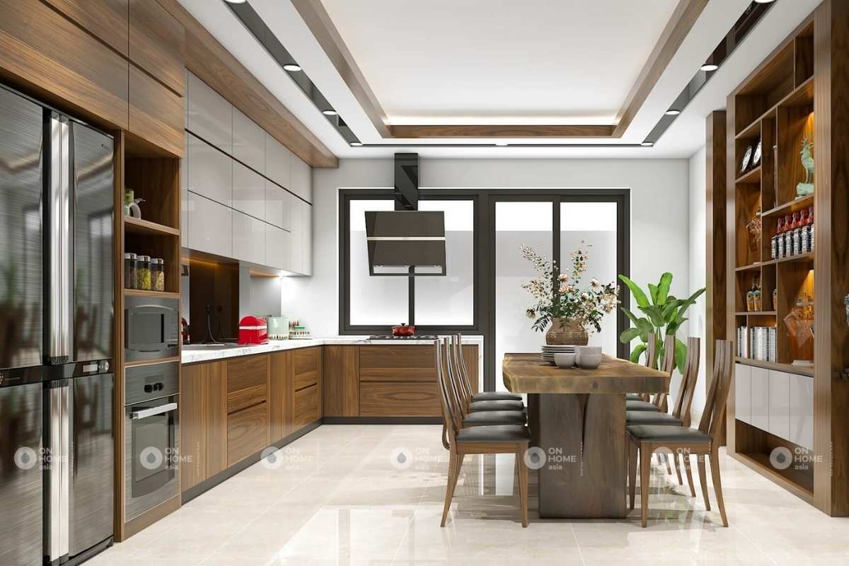 Phòng bếp nhà phố sang trọng