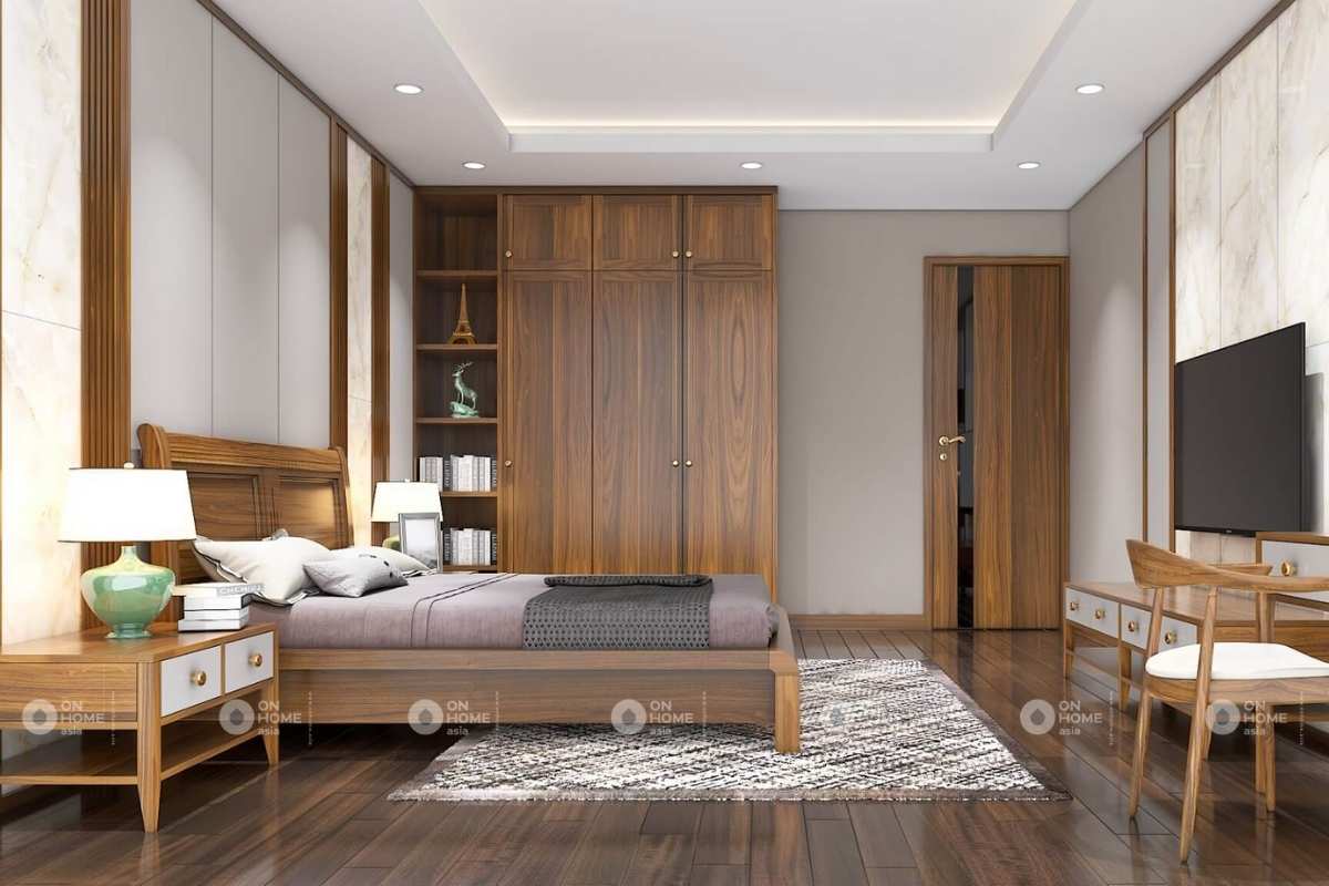 Phòng ngủ master ấm áp và rộng rãi&nbsp;