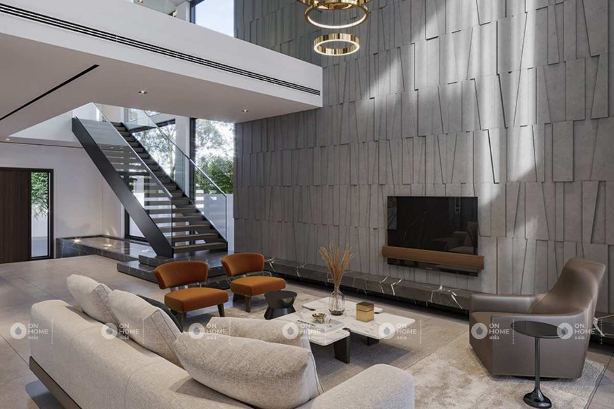 Thiết kế nội thất nhà phố hiện đại với các chi tiết mới lạ