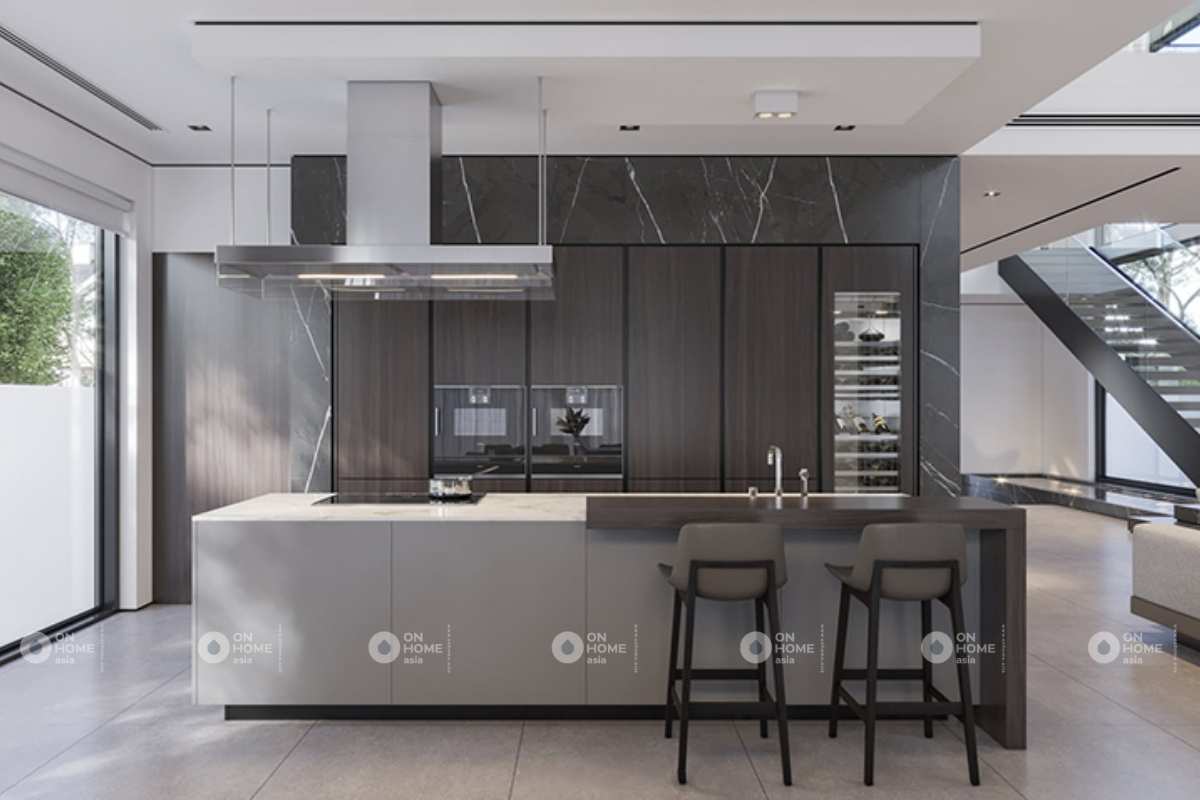 Nội thất nhà phố với phòng bếp sang trọng&nbsp;