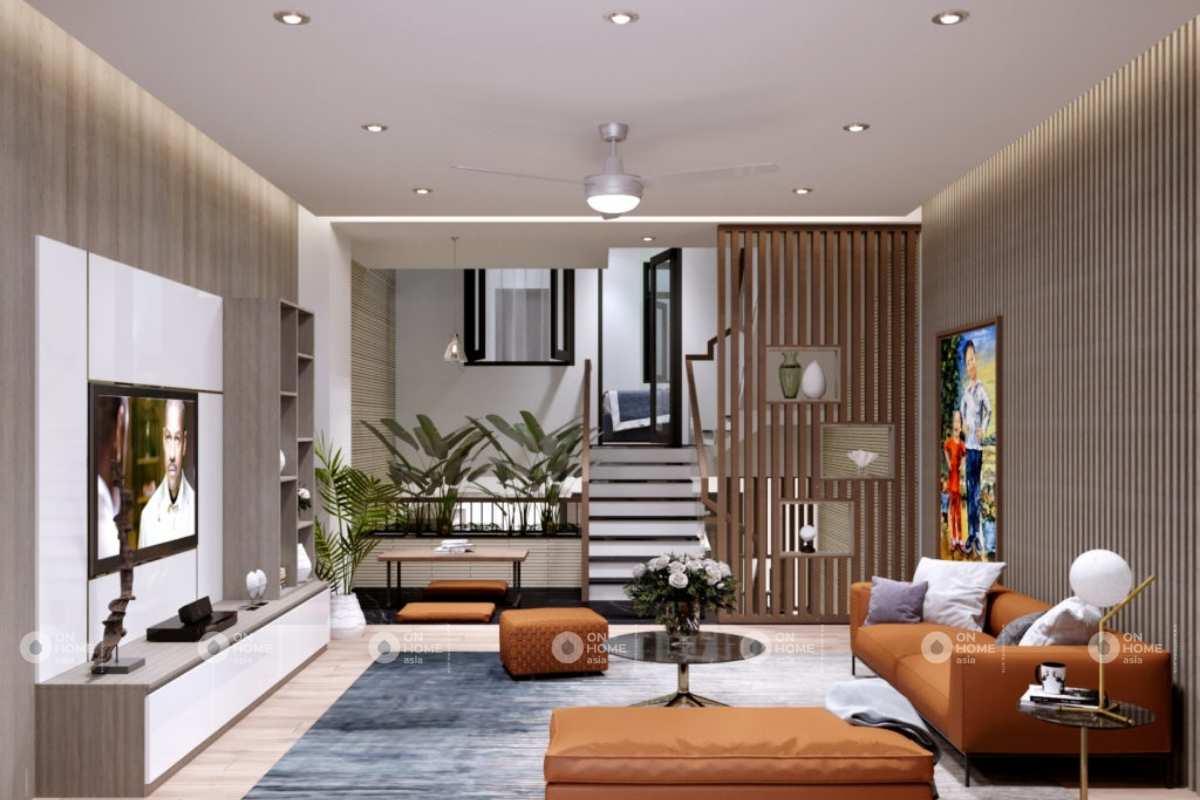 Nội thất phòng khách với sự tiện nghi và sang trọng