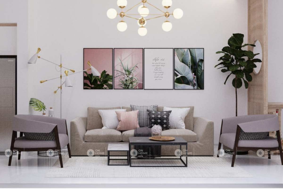 sofa phòng khách nhà phố hiện đại đẹp