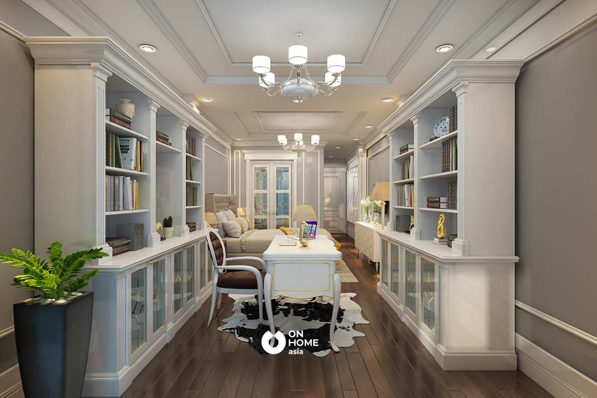 Thiết kế nội thất phòng ngủ master sang trọng&nbsp;