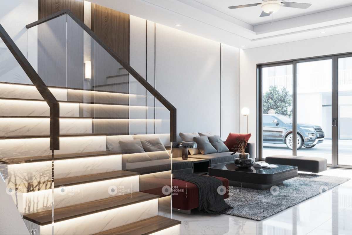 Nội thất phòng khách nhà phố hiện đại