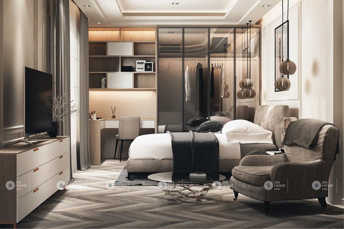 Thiết kế nội thất phòng ngủ nhà phố