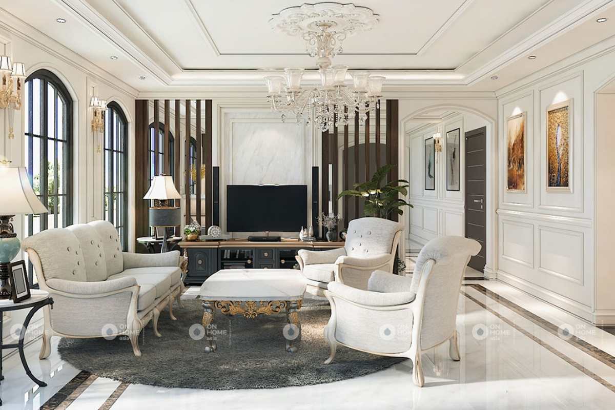 Nội thất phòng khách sang trọng và đẳng cấp