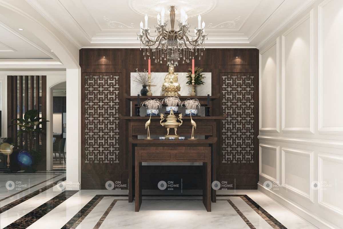Khu vực phòng thờ nhà 4 tầng