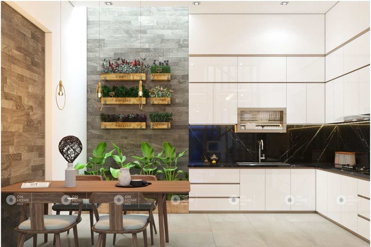 Nội thất phòng bếp nhà 4 tầng đẹp