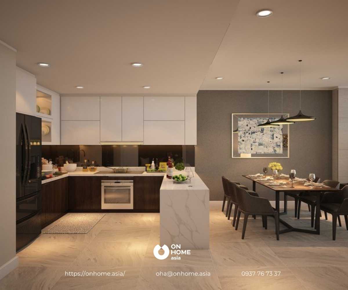 Trần thạch cao phòng bếp chổng ẩm tốt