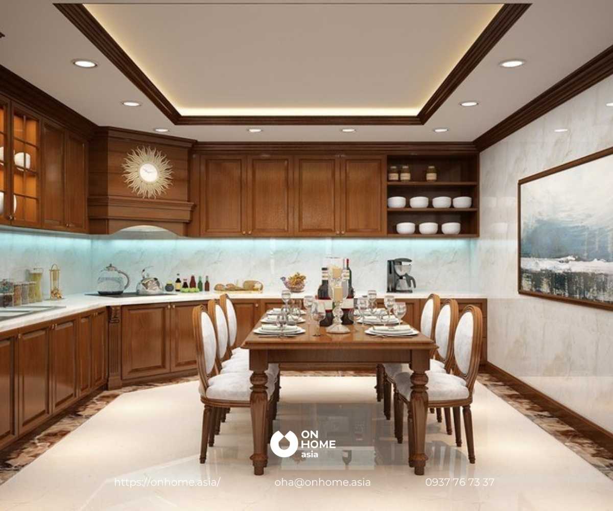 Trần thạch cao phòng bếp hiện đại