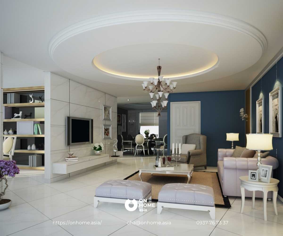 Trần thạch cao phòng bếp đẹp