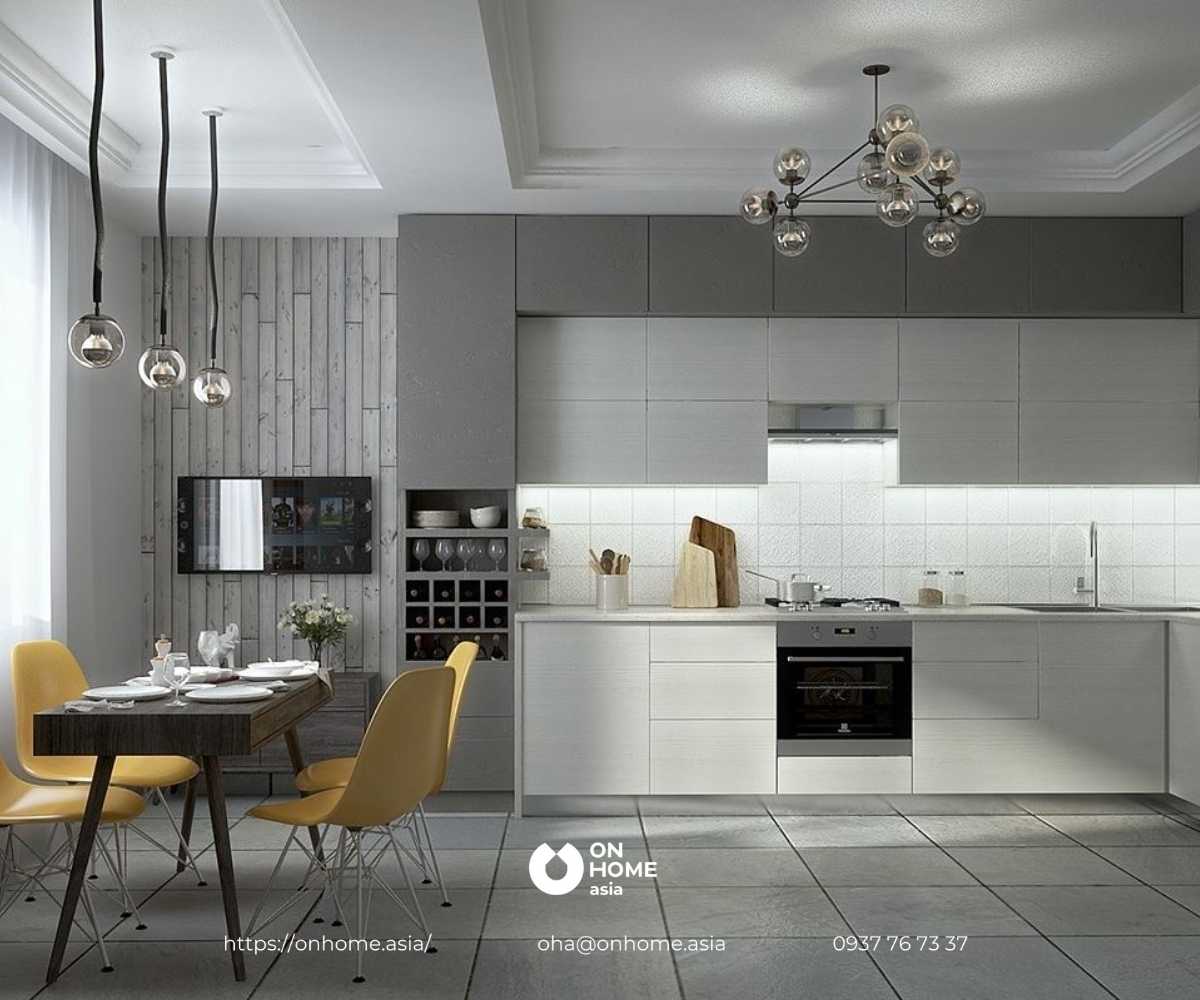 Thiết kế trần thạch cao nhà bếp đẹp