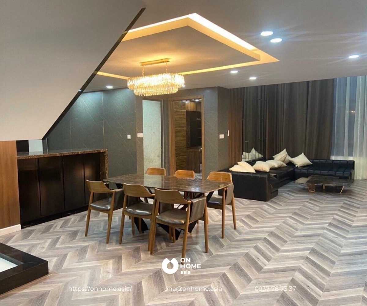 Mẫu thiết kế trần thạch cao phòng bếp hiện đại