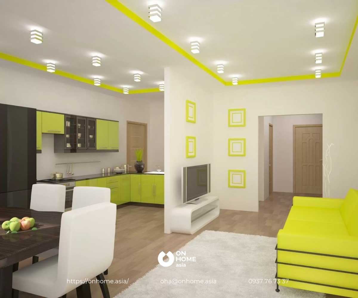 Thiết kế trần thạch cao bếp nhà phố đẹp&nbsp;