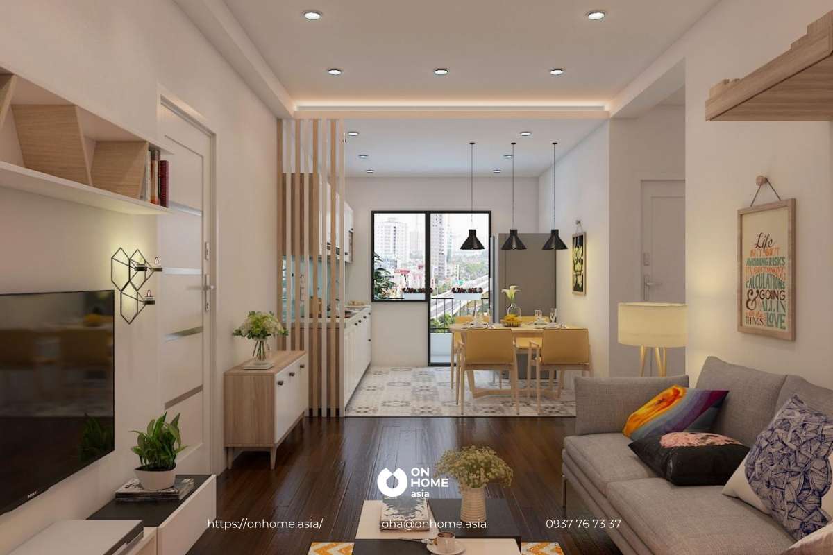 Trần thạch cao phòng khách hiện đại