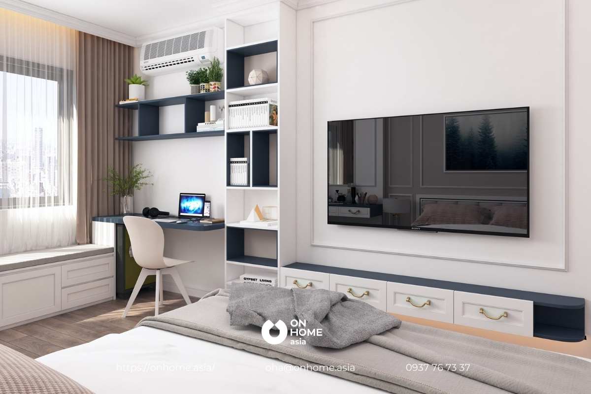 Kệ trang trí phòng ngủ thông minh