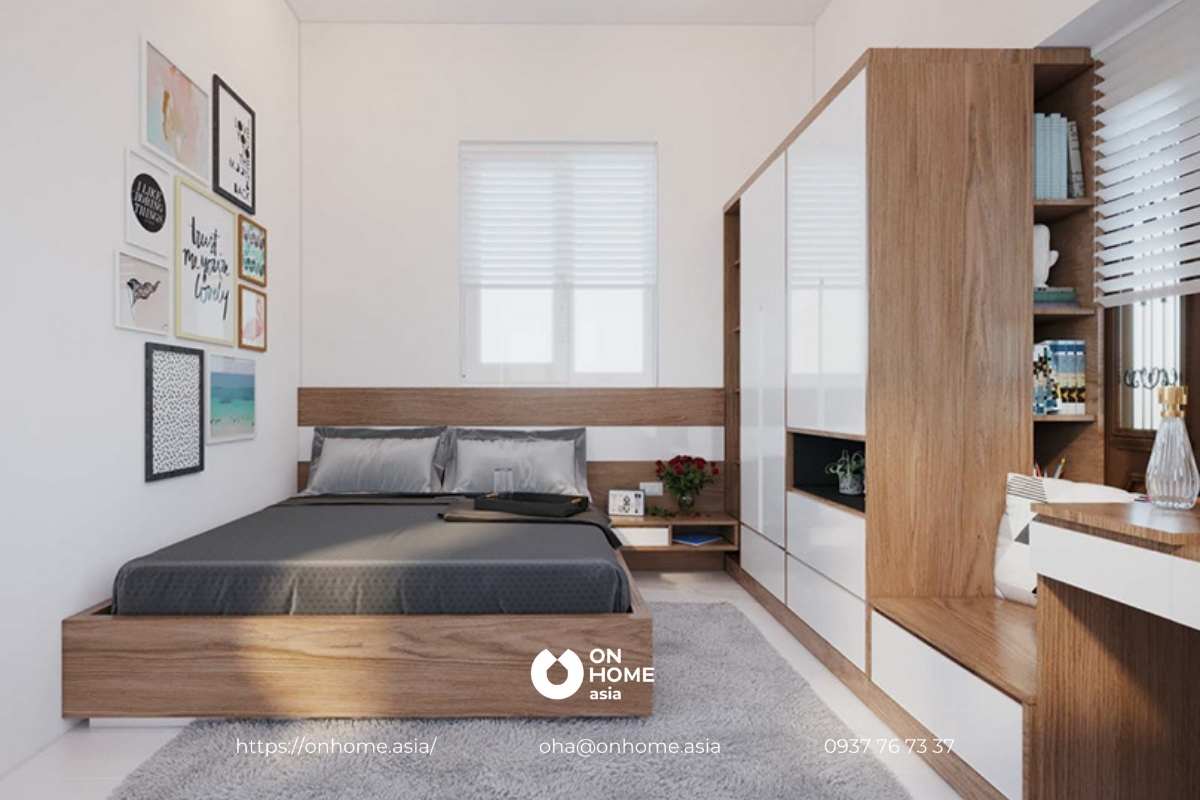 Trang trí phòng ngủ 12m2 theo phong cách hiện đại