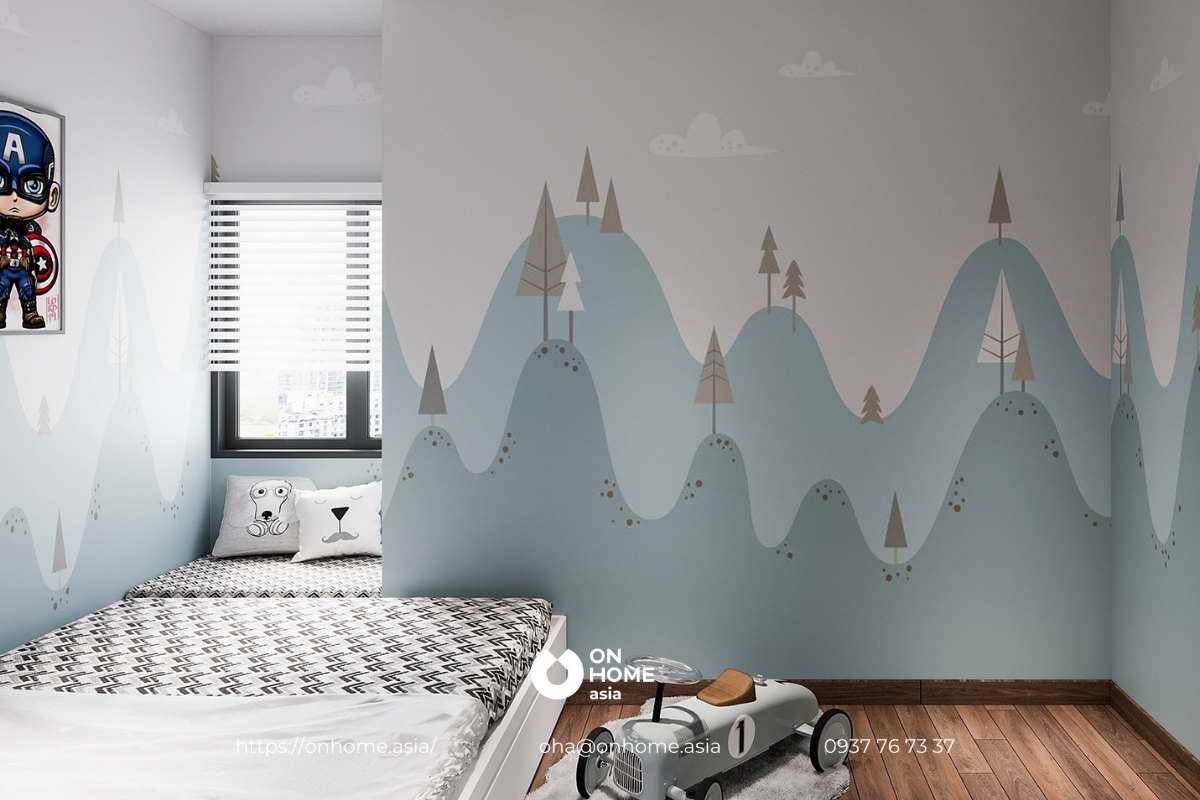 Trang trí phòng ngủ bé trai với các họa tiết ngỗ nghĩnh