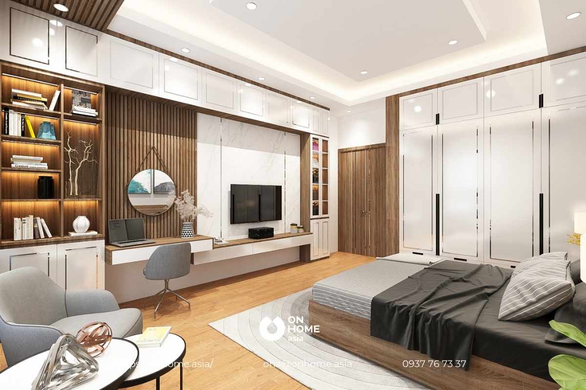 Tủ sách phòng ngủ tiện nghi