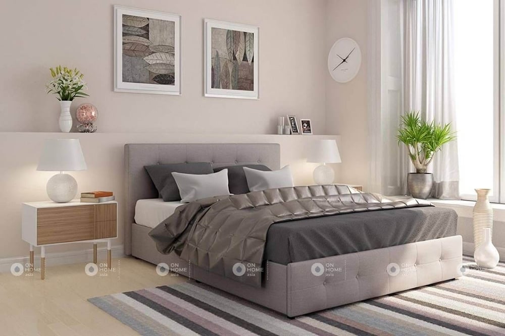 Màu ghi xám là gam màu phù hợp với phòng ngủ 