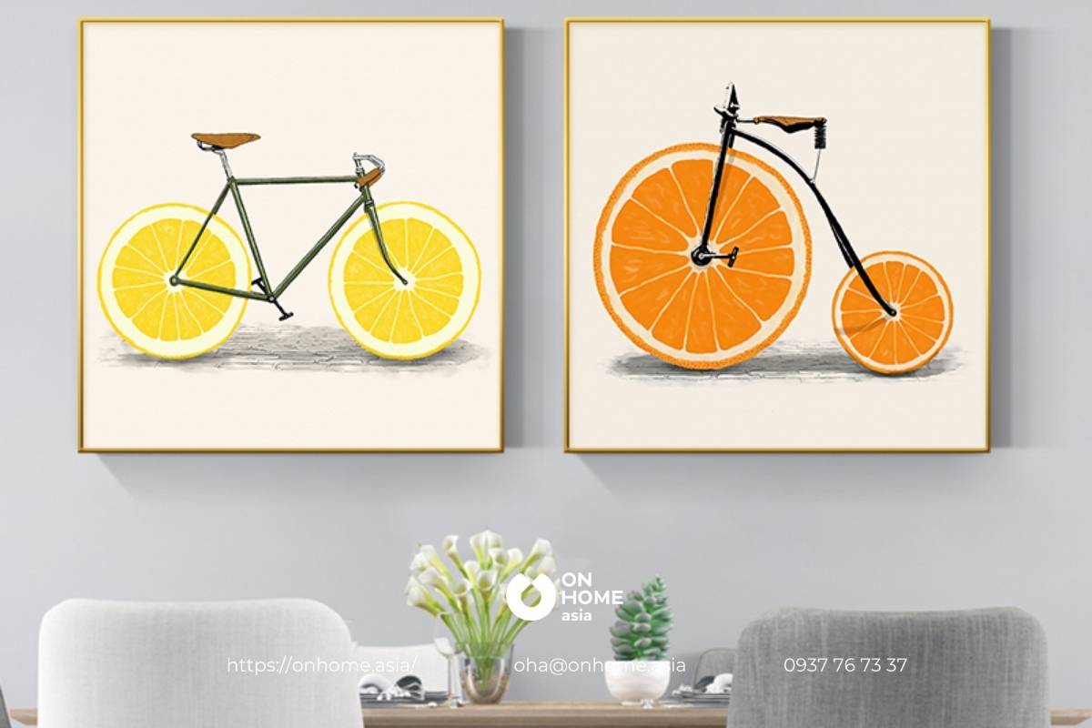 Tranh treo tường 3D phòng bếp