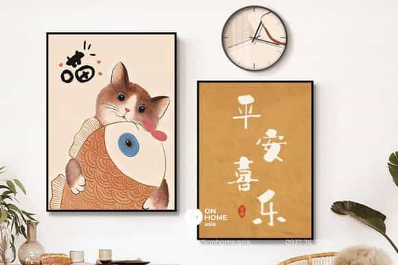 Bộ tranh treo nhà bếp dễ thương