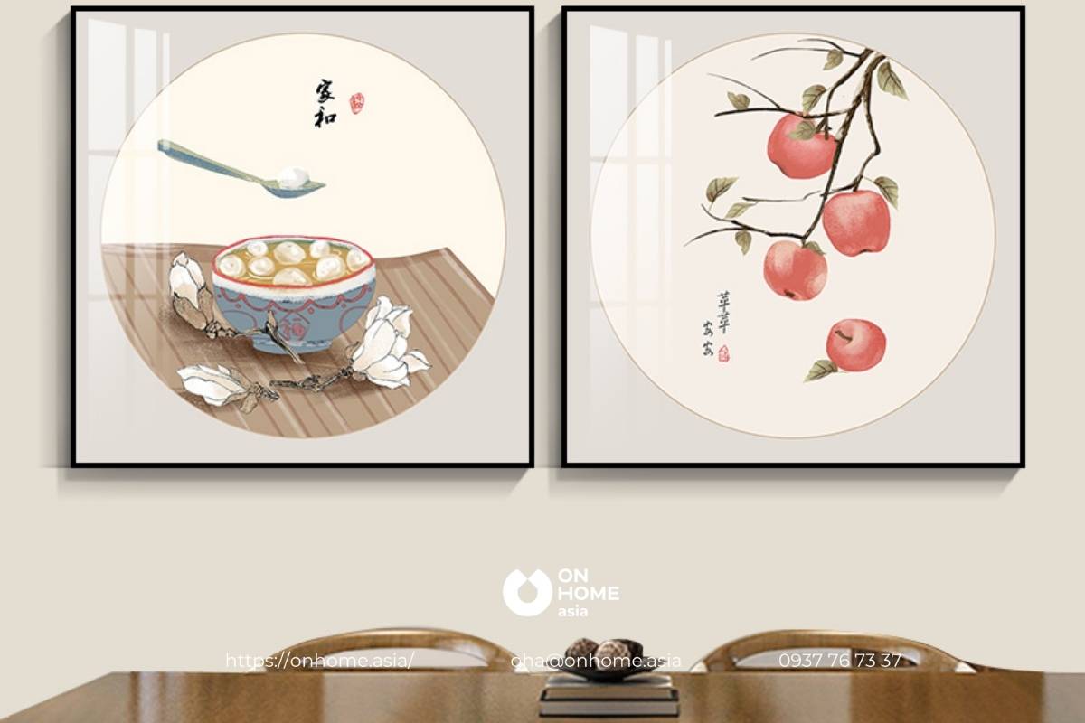 Tranh trang trí phòng bếp dễ thương