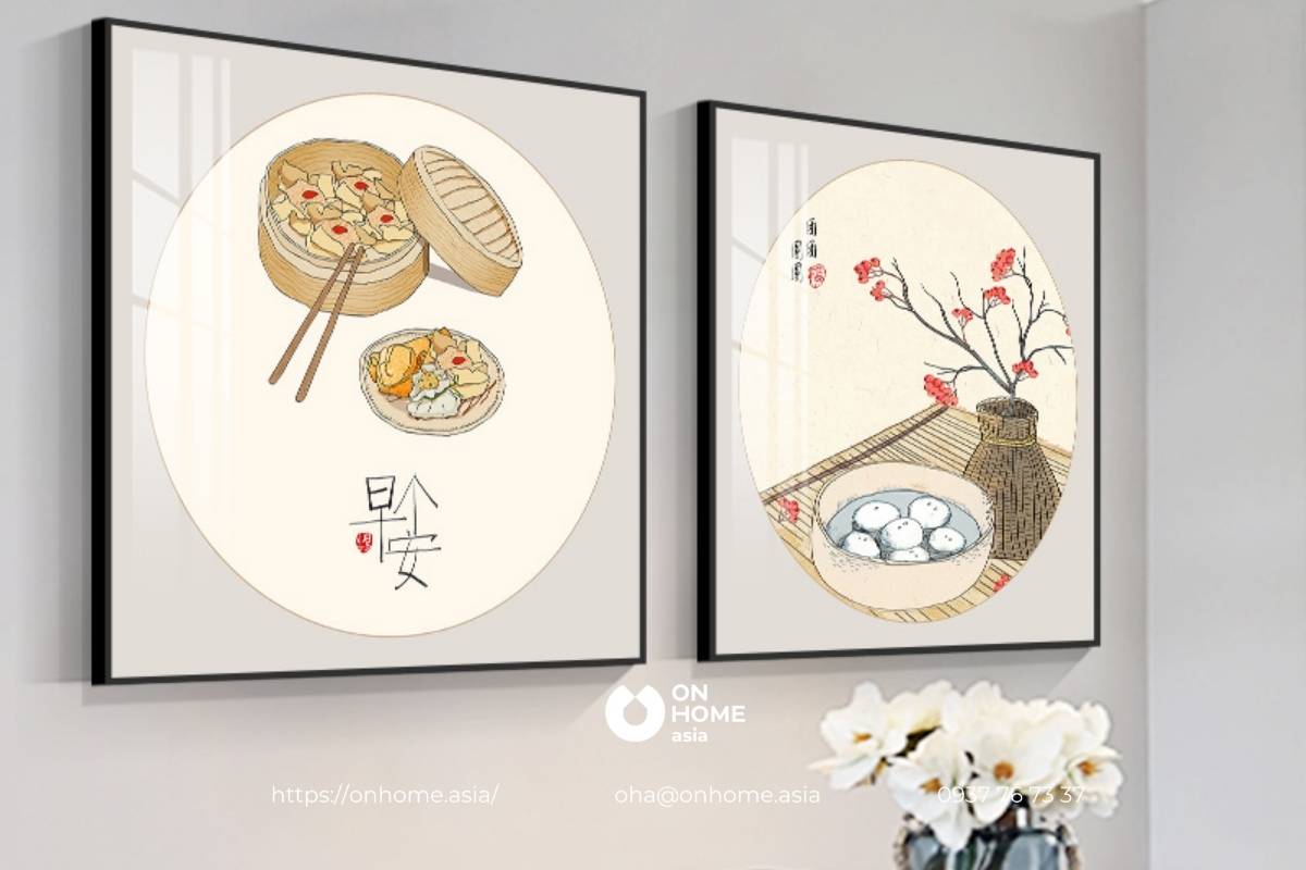 Tranh treo phòng bếp hợp phong thủy cao cấp