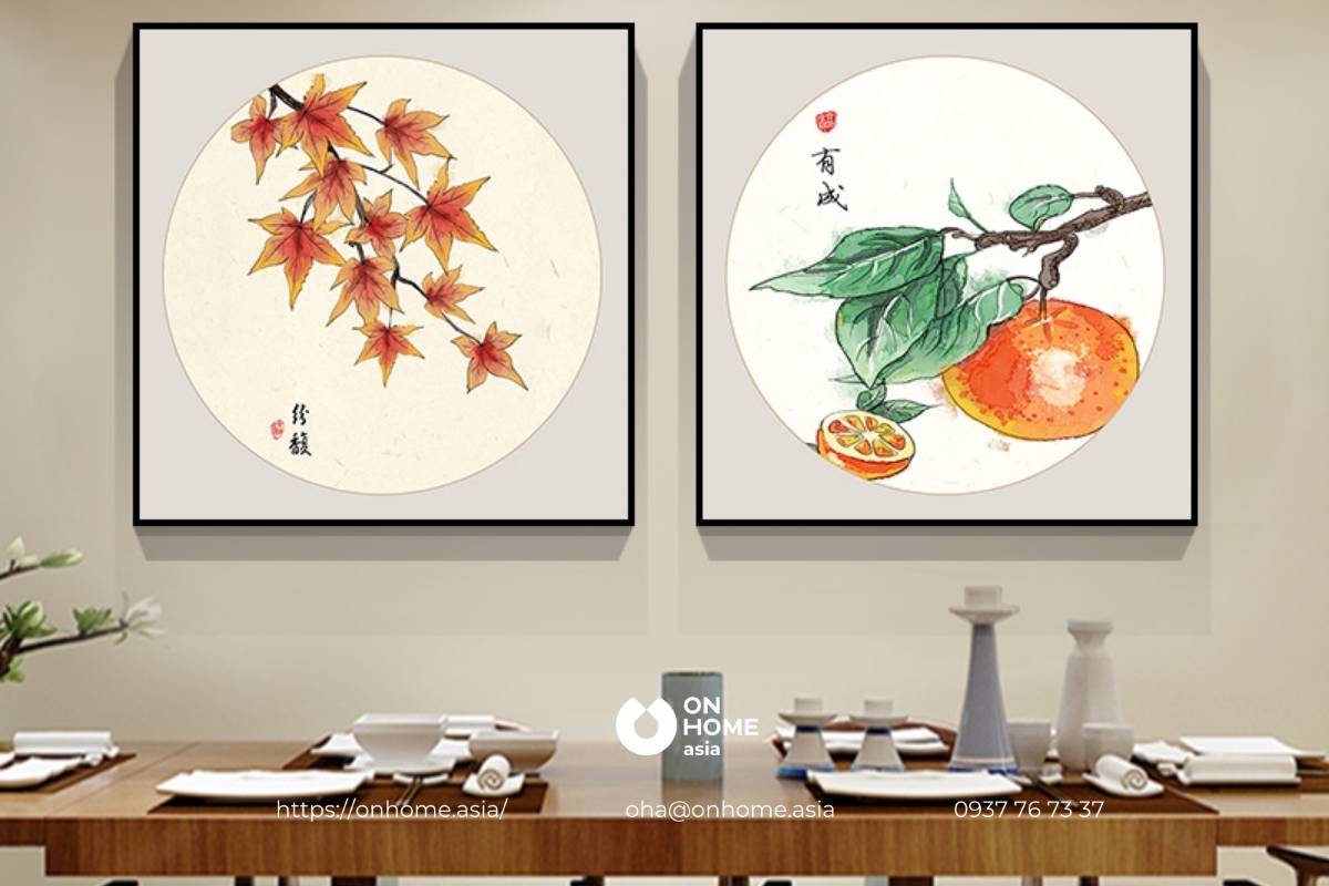 Tranh treo phòng bếp hợp phong thủy đẹp