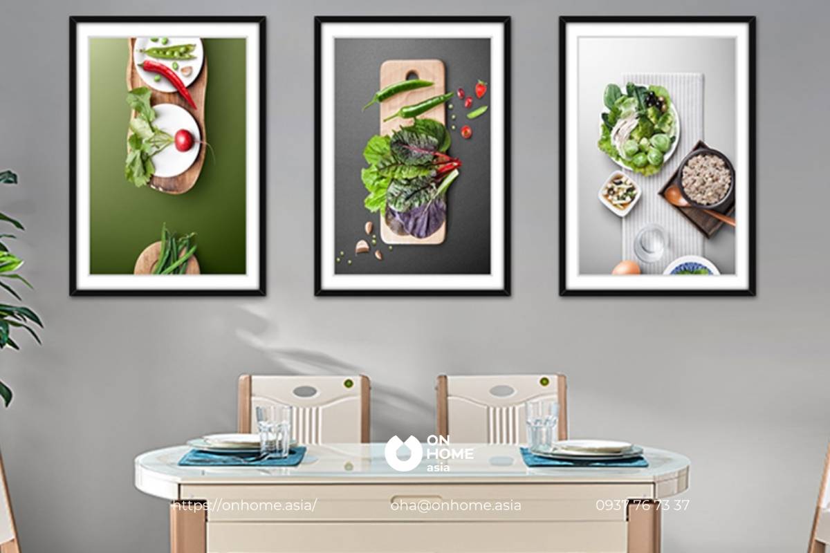 Tranh treo tường phòng bếp đơn giản mà đẹp