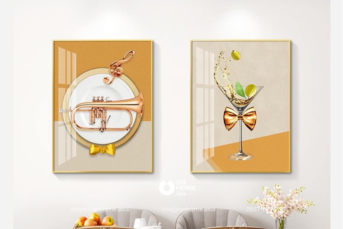 Bộ tranh treo phòng ăn đẹp