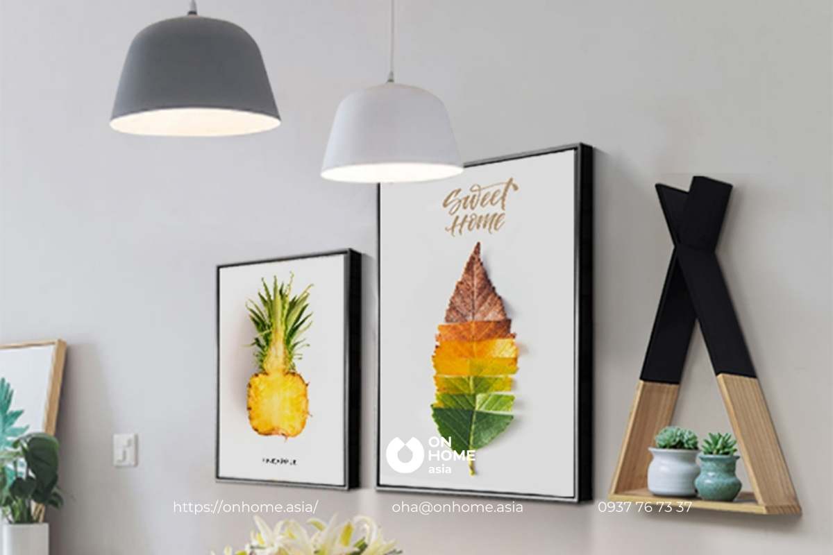 Tranh canvas treo tường phòng bếp đẹp