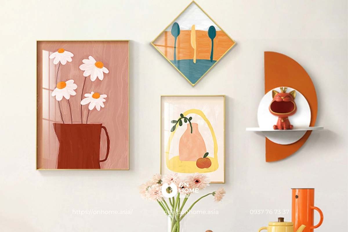 Bộ tranh treo tường phòng bếp hiện đại