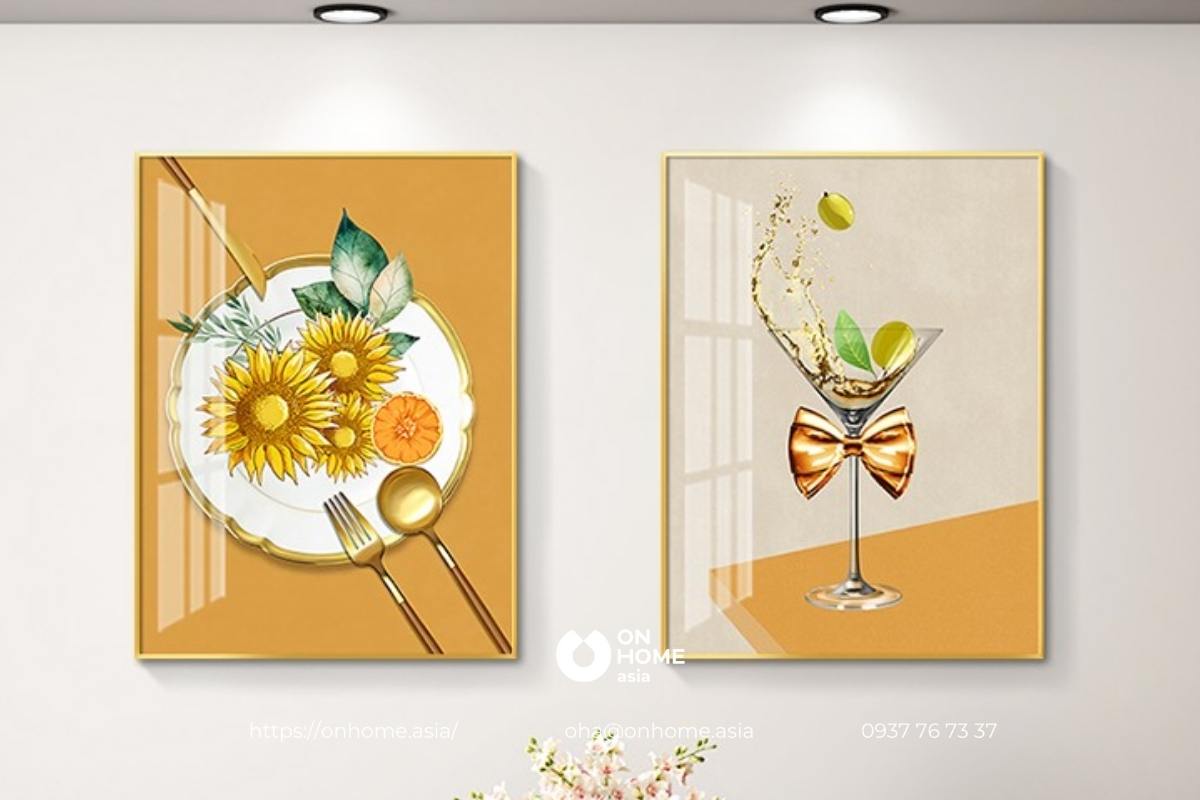 Bộ tranh treo phòng ăn hiện đại