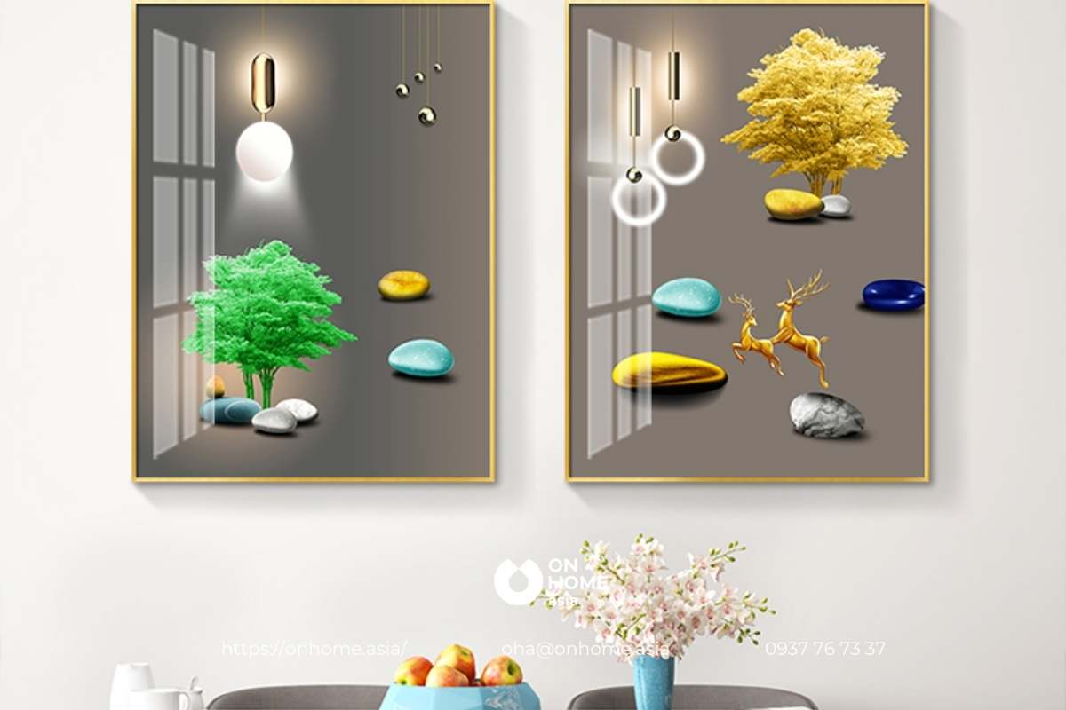 Tranh phong thủy treo phòng ăn