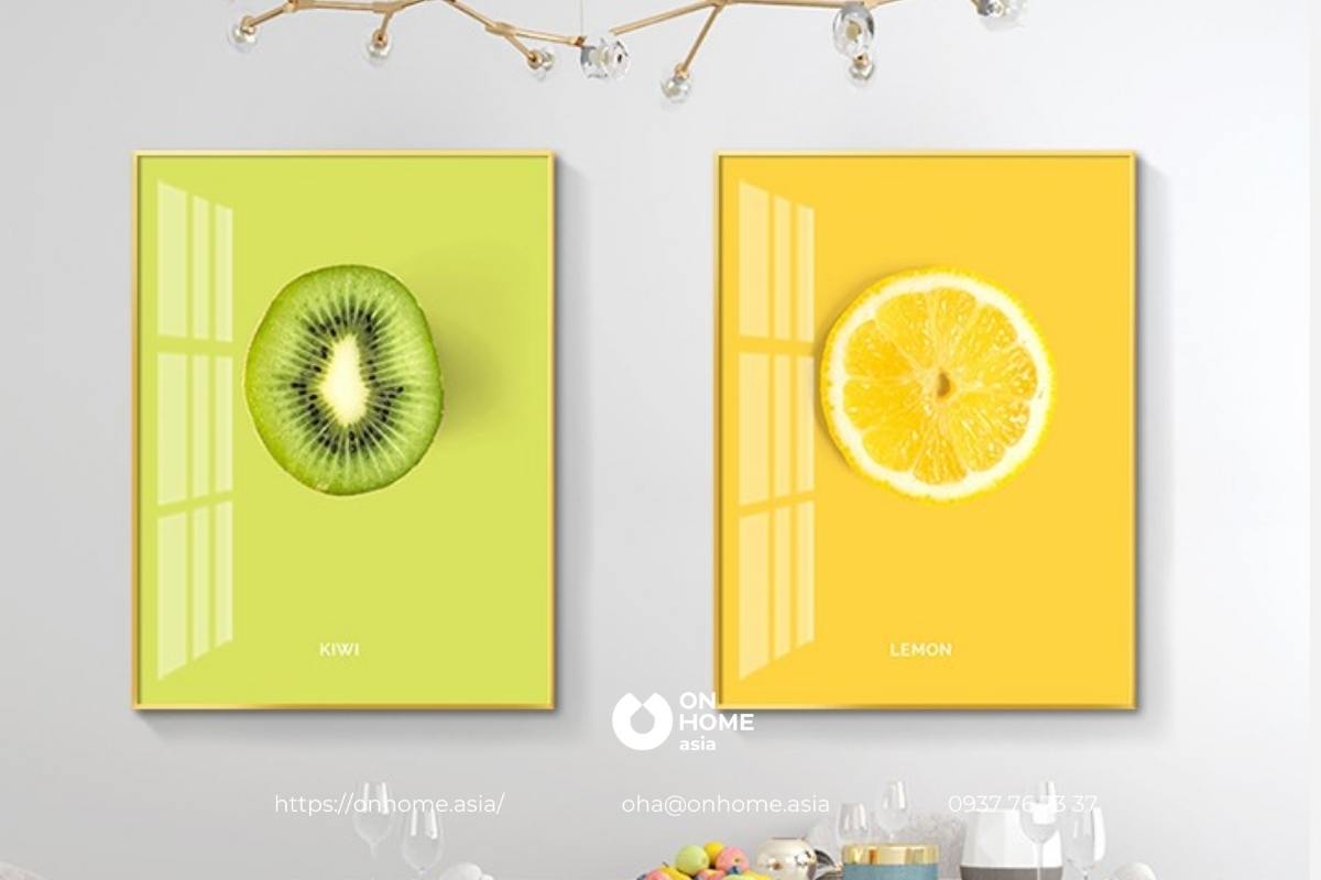 Tranh treo tường 3D phòng bếp