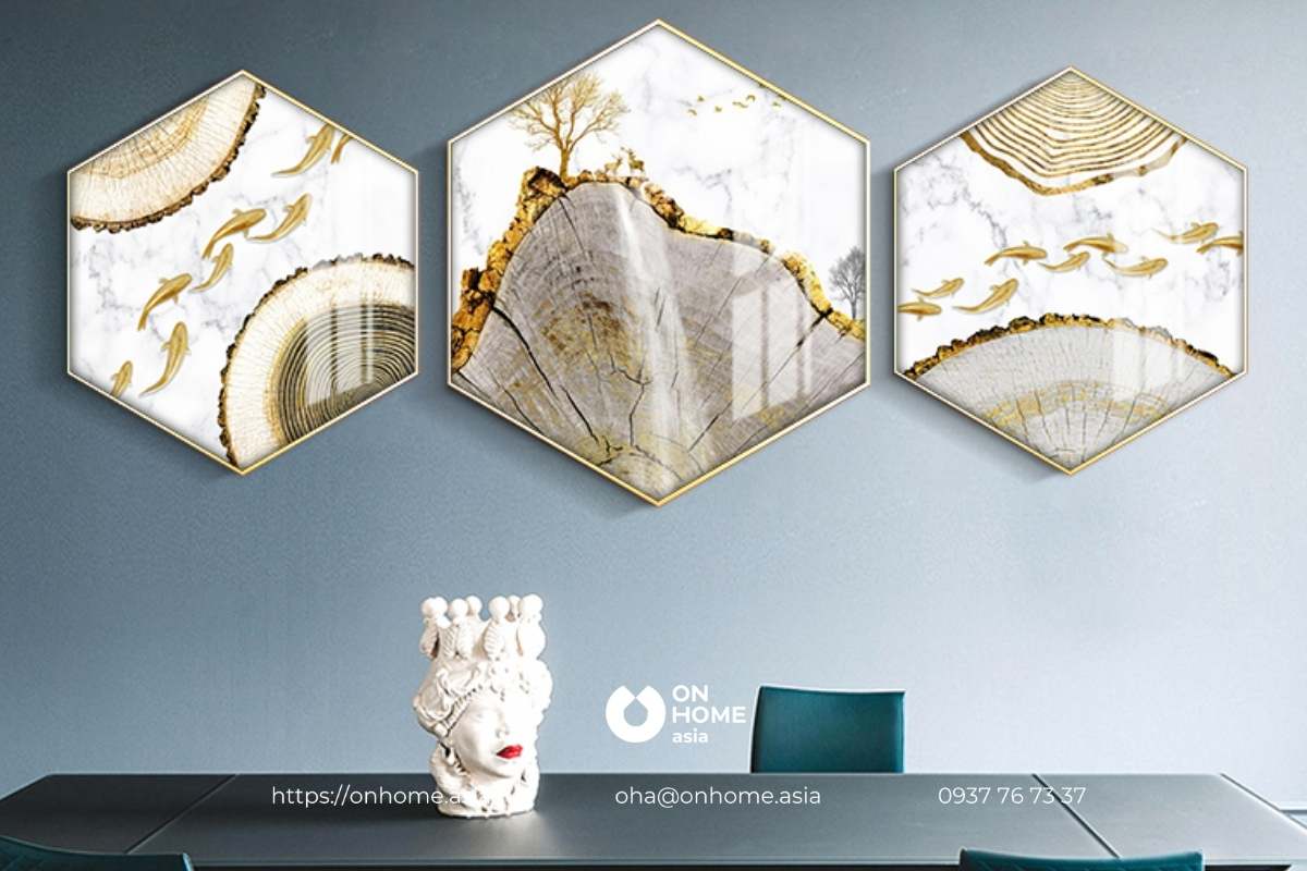 Tranh phong thủy treo tường phòng bếp đẹp