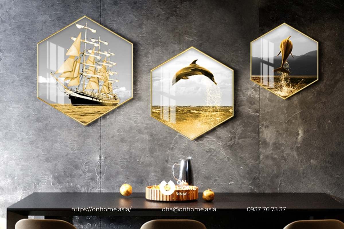 Tranh phong thủy treo tường phòng bếp cao cấp